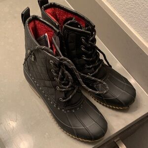 Tommy Hilfiger Black Quilted Ankle Boots